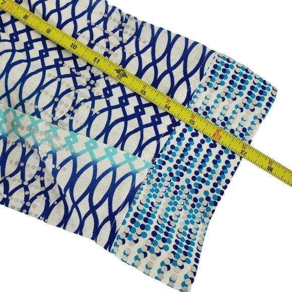 Maggie Barnes Blue Lagenlook 1X Linen Blend Swing Lightweight Open Front Jacket - Picture 6 of 8